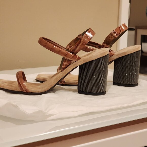 Excellent EU39 Brunello Cucinelli Monili Bead Sandal Croc Embossed - Picture 8 of 12